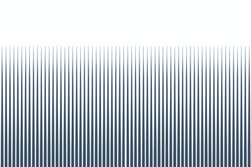 Obraz premium A repeating pattern of dark blue vertical lines tapering to points against a white background image view