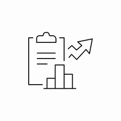 finance report growth clipboard icon sign vector