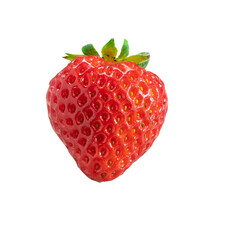 Fresh Ripe Strawberry Isolated on Transparent Background