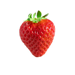 Fresh Ripe Strawberry Isolated on Transparent Background