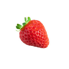 Fresh Ripe Strawberry Isolated on Transparent Background