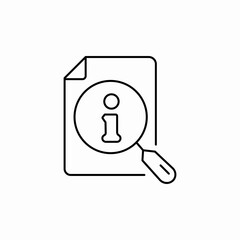 search information file icon sign vector