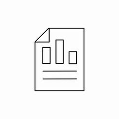 statistics finance file icon sign vector