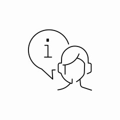 support center information icon sign vector