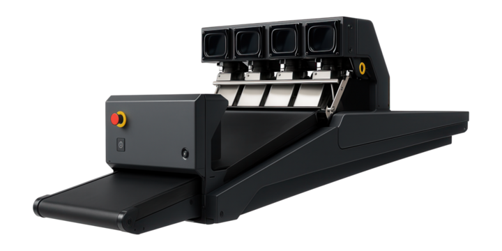 High-capacity optical sorter with an extended conveyor and modular sensor array for a bulk material handling center