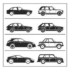set of cars vector