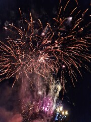fireworks in the night sky
