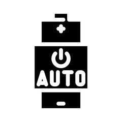 auto shut off glyph icon vector illustration