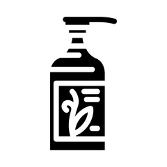 organic liquid soap bottle glyph icon vector illustration