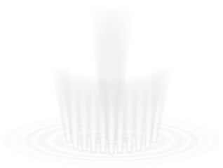 Glowing blue energy portal isolated on transparent background. Futuristic light vortex with circular ripple effect. Perfect for sci-fi design, gaming, and digital art projects. PNG light effect