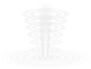 Glowing blue energy portal isolated on transparent background. Futuristic light vortex with circular ripple effect. Perfect for sci-fi design, gaming, and digital art projects. PNG light effect
