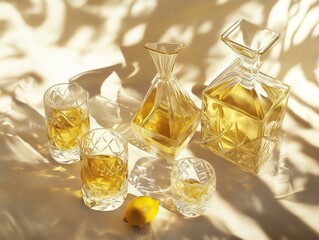 Modern Citrus Glass Abstract