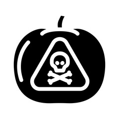 vegetables danger symbol glyph icon vector illustration