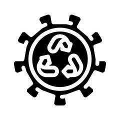 Obraz premium recyclable components glyph icon vector illustration