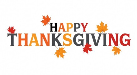 Happy Thanksgiving Graphic Festive Autumn Design for Cards  Social Media