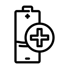 energy saving mode line icon vector illustration