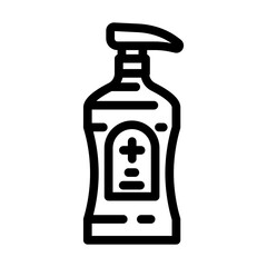 antibacterial liquid soap line icon vector illustration