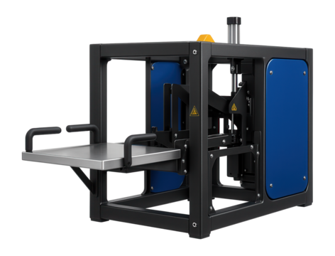 Compact case erector with manual loading station for a start-up packaging business