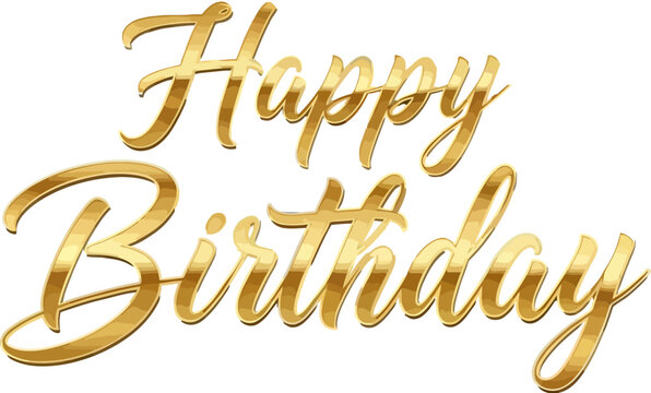 Download happy birthday golden text effect editable vector template for graphic design and celebration