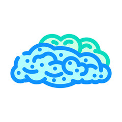 soap foam bubbles color icon vector illustration