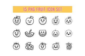 15 PNG fruit Icon Set