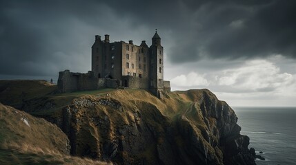 Coastal Castle with Dramatic Sky. (2)