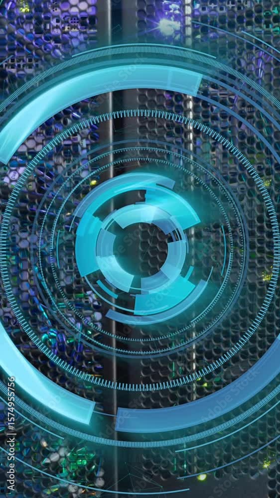 Poster animation of scope scanning and data processing over computer servers