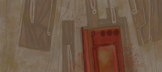 Abstract image for printing - digital painting. The picture is painted by hand on a tablet. © neurostructure