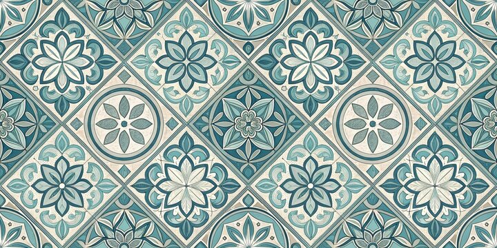Seamless floor tile pattern design
