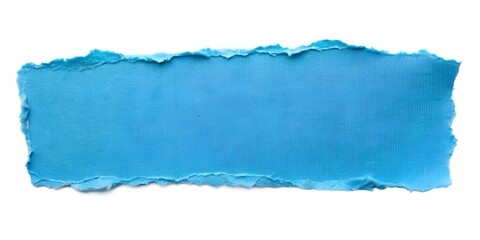 Fototapeta premium Torn blue grunge paper with a blank ripped edge creates a textured banner design, an empty old sheet perfect for a backdrop concept