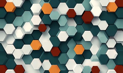 
Modern Pattern Geometric, techie hexagonal-based texture. Ai generate


