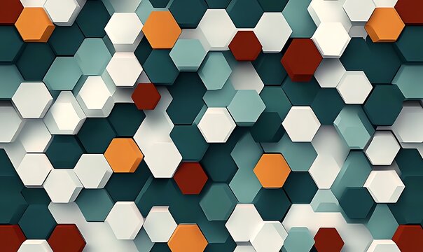 
Modern Pattern Geometric, techie hexagonal-based texture. Ai generate


