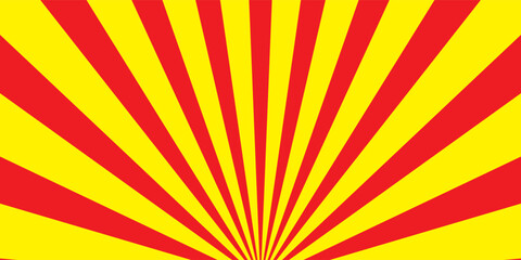 red and yellow ray burst style background
