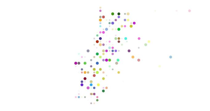 Modern Generative Dots Map of Portugal