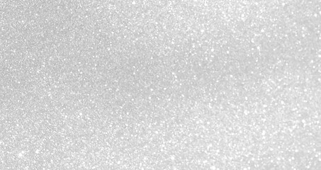 White and gray glitter bokeh background. Photo can be used for the concepts of New Year, Christmas, Wedding Anniversary and all celebrations.