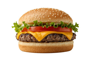 Juicy cheeseburger studio shot, food photography, restaurant menu