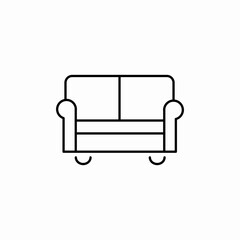 sofa furniture icon sign vector