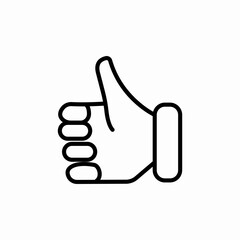 thumbs up icon sign vector