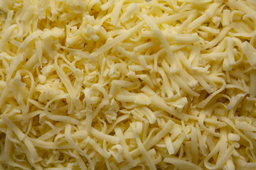 Organic Shredded Mozzarella Cheese, top view.
