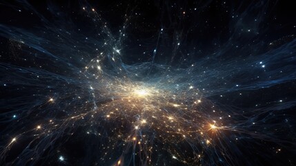 Cosmic Nebula with Glowing Energy.