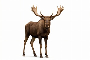 Majestic moose, forest background, isolated, wildlife, nature