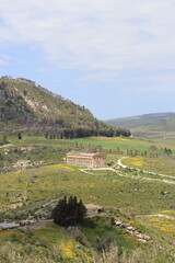 Segesta, Sicily, Italy - April 7 2025: Doric Temple of Segesta 