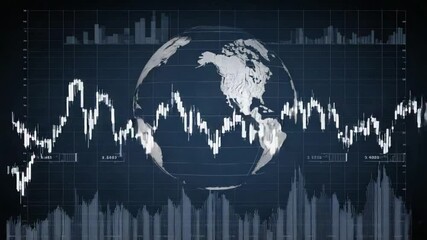 Abstract visualization of global financial market trends and economic data analysis - Powered by Adobe