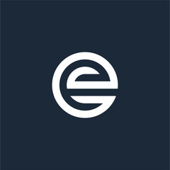 vector logo of the initial E