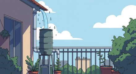 Urban Rainwater Harvesting - Sustainable Water Management Concept