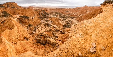 fallen rocks in valley
