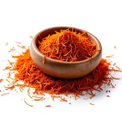 Fototapeta premium Organic Saffron Harvest With wooden bowl