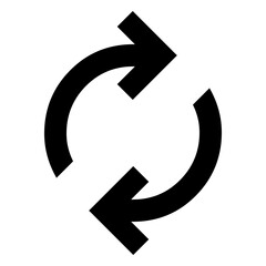 Refresh or Auto Renew Circular Arrows Icon