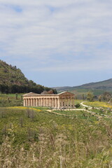 Segesta, Sicily, Italy - April 7 2025: Doric Temple of Segesta 
