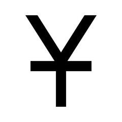 Obraz premium Chinese Yuan or Japanese Yen currency symbol icon